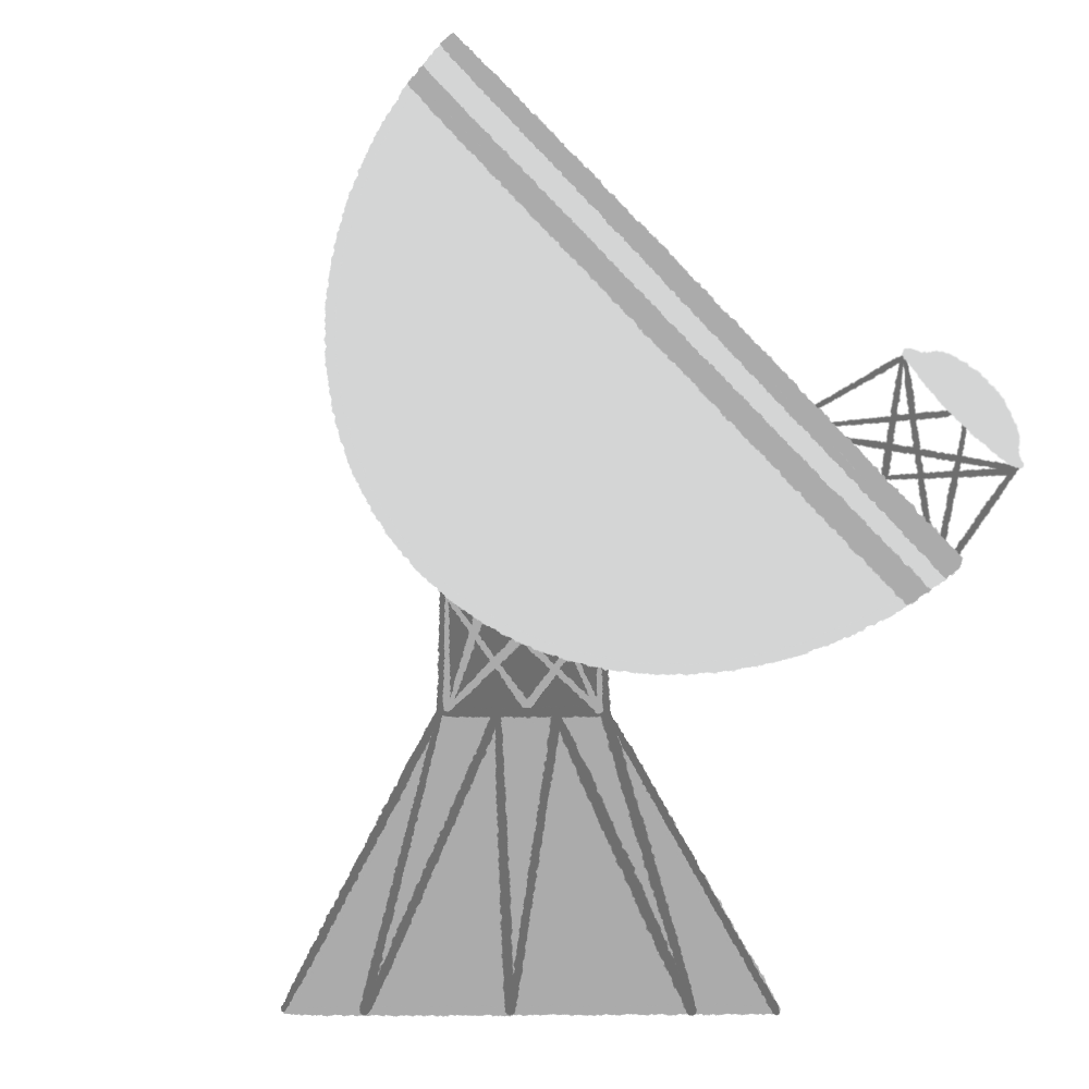 Astronomy Graphics Library illustration of a Radio Telescope