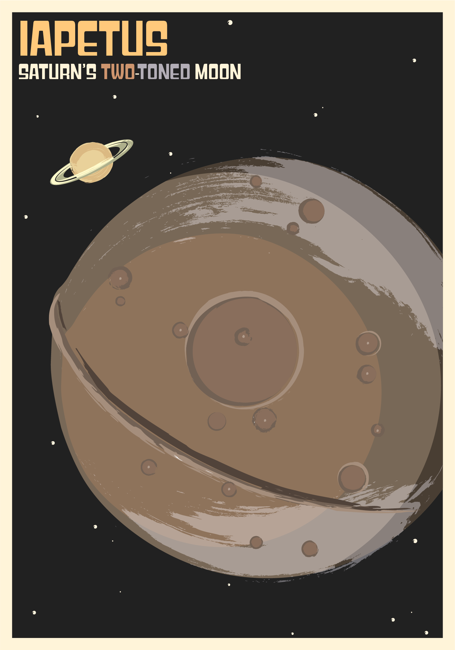 Iapetus Moon postcard